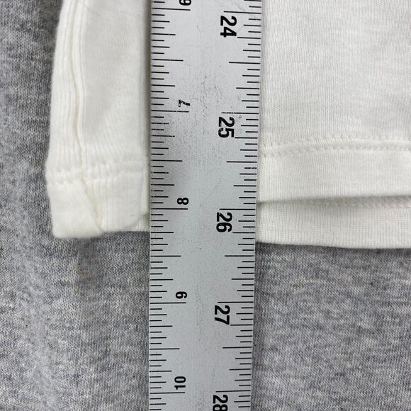 Ann Taylor Blouse Womens Medium White Scoop Neck 3/4 Sleeve Buttons - Picture 9 of 10